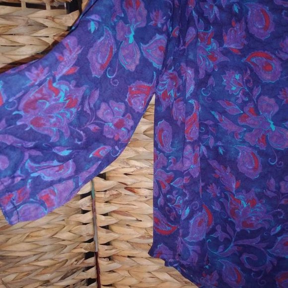Purple, blue and red blouse - 1X - Picture 5 of 6